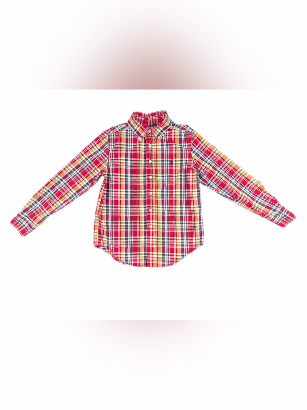 RALPH LAUREN Plaid Long Sleeve Poplin Button Down Shirt - S (8)